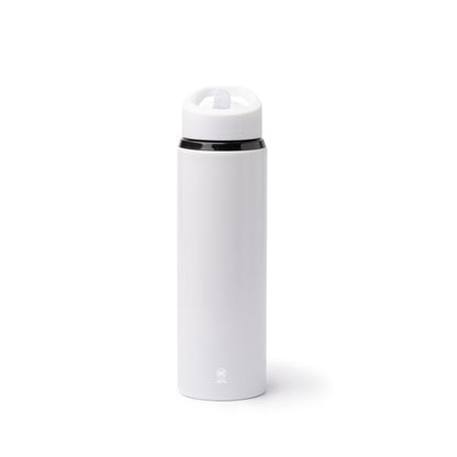 Stamina TATLON Recycled stainless steel bottle 700 ml in white - promotional merchandise printed with your company logo