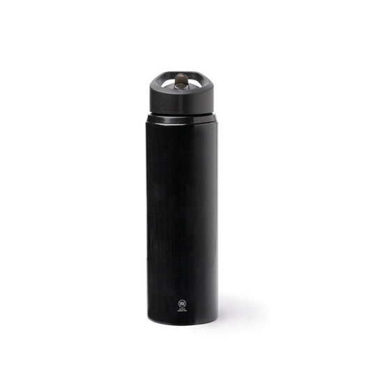 Stamina TATLON Recycled stainless steel bottle 700 ml in black - promotional merchandise printed with your company logo