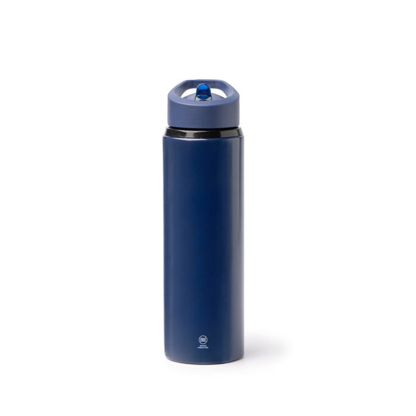 Stamina TATLON Recycled stainless steel bottle 700 ml in navy blue - promotional merchandise printed with your company logo