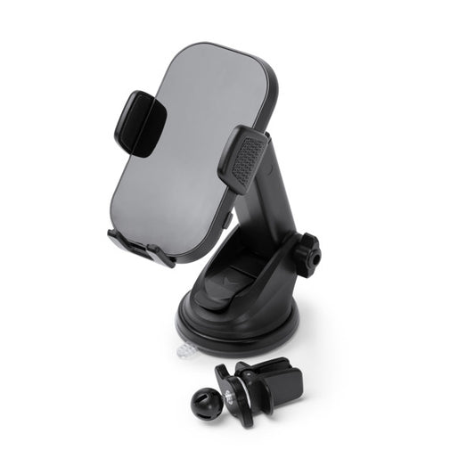 Stamina YOLDIX PC wireless charger in black - promotional merchandise printed with your company logo