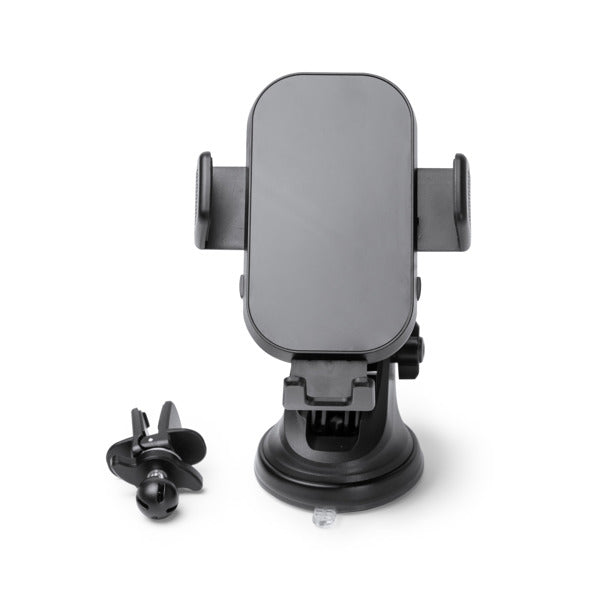 Stamina YOLDIX PC wireless charger in black - promotional merchandise printed with your company logo