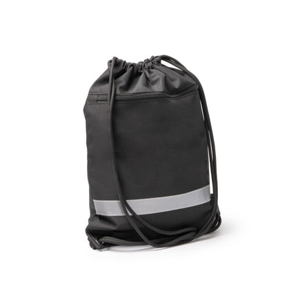 Stamina LUCIO 300D RPET drawstring bag in black - promotional merchandise printed with your company logo