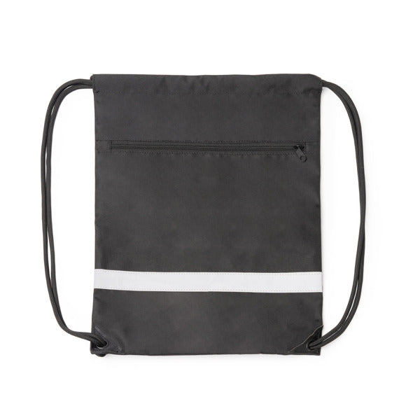 Stamina LUCIO 300D RPET drawstring bag in black - promotional merchandise printed with your company logo