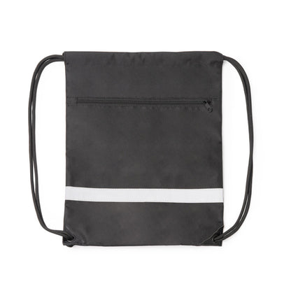 Stamina LUCIO 300D RPET drawstring bag in black - promotional merchandise printed with your company logo