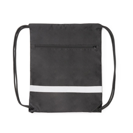 Stamina LUCIO 300D RPET drawstring bag in black - promotional merchandise printed with your company logo