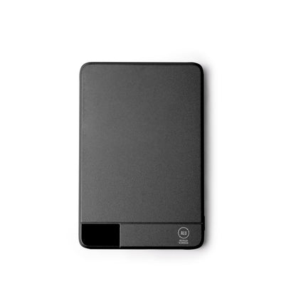 Stamina PROMAX Recycled aluminium and PC power bank 5000 mAh in black - promotional merchandise printed with your company