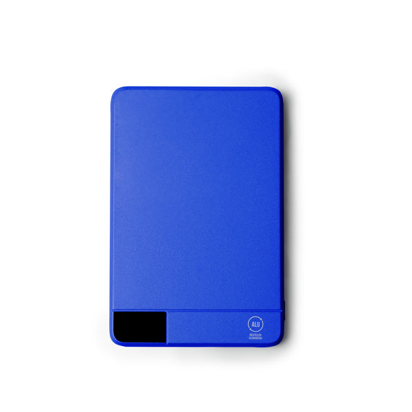 Stamina PROMAX Recycled aluminium and PC power bank 5000 mAh in royal blue - promotional merchandise printed with your