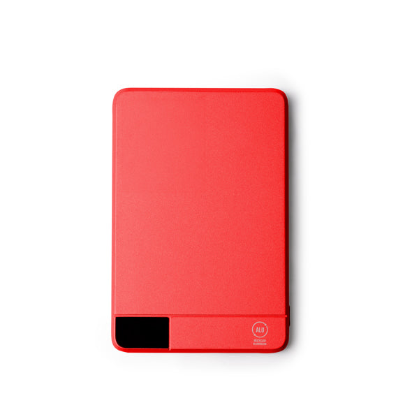 Stamina PROMAX Recycled aluminium and PC power bank 5000 mAh in red - promotional merchandise printed with your company logo