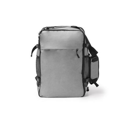 Stamina BRUNOX 600D RPET backpack in grey - promotional merchandise printed with your company logo