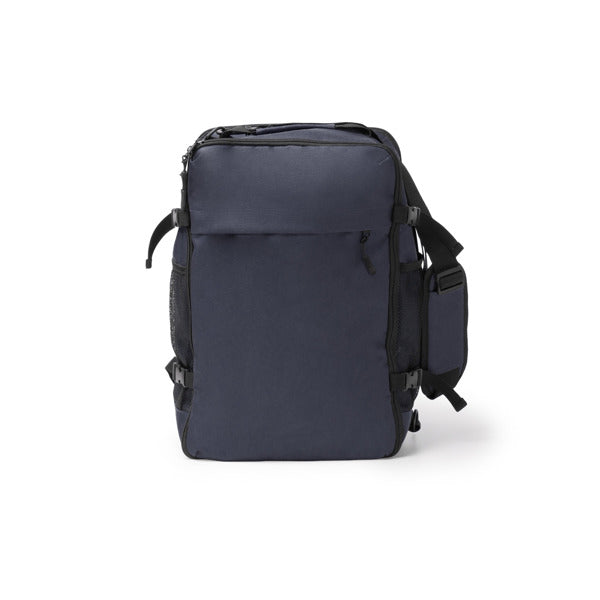 Stamina BRUNOX 600D RPET backpack in navy blue - promotional merchandise printed with your company logo