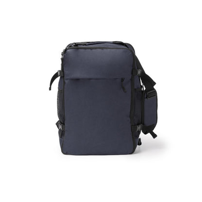 Stamina BRUNOX 600D RPET backpack in navy blue - promotional merchandise printed with your company logo