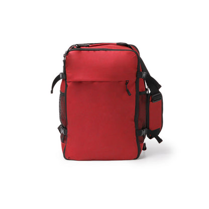 Stamina BRUNOX 600D RPET backpack in red - promotional merchandise printed with your company logo