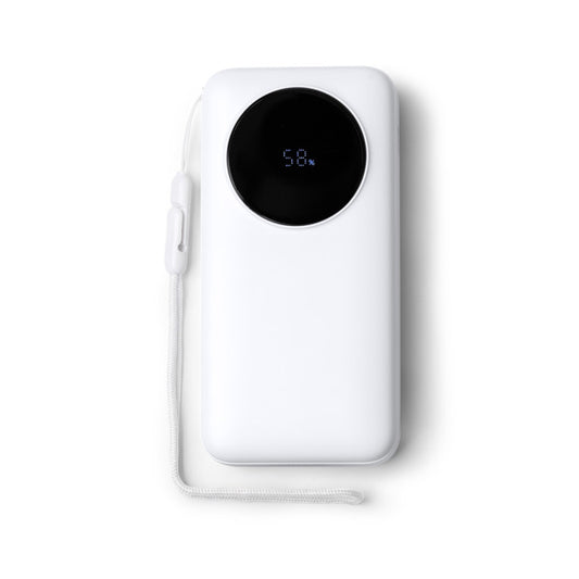 Stamina PERAL ABS power bank 20000 mAh in white - promotional merchandise printed with your company logo