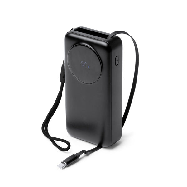Stamina PERAL ABS power bank 20000 mAh in white - promotional merchandise printed with your company logo