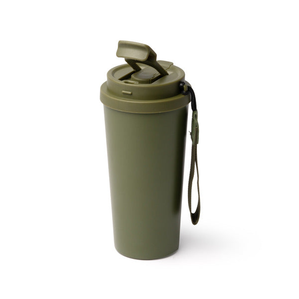 Stamina FOLNER Recycled stainless steel thermal cup 500 ml in black - promotional merchandise printed with your company logo