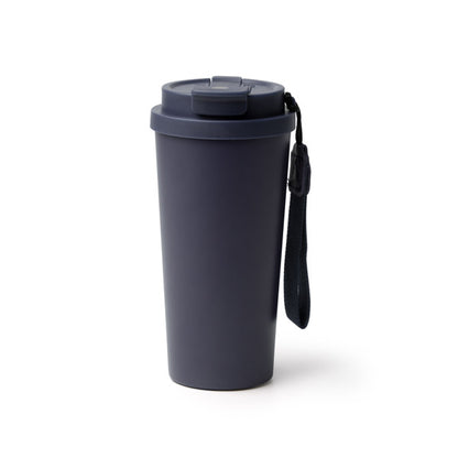 Stamina FOLNER Recycled stainless steel thermal cup 500 ml in navy blue - promotional merchandise printed with your company