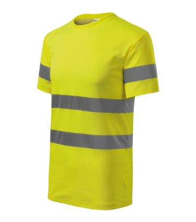 RIMECK HV PROTECT Unisex T-shirt in fluorescent yellow - promotional clothing printed with your company logo