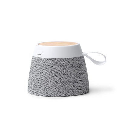 Stamina MONARK RPET and bamboo Bluetooth speaker in heather grey - promotional merchandise printed with your company logo