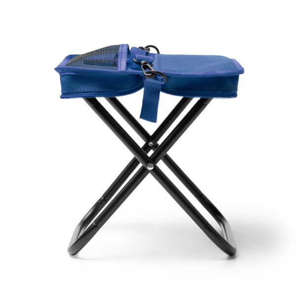 Stamina TROTY 600D RPET folding chair in royal blue - promotional merchandise printed with your company logo