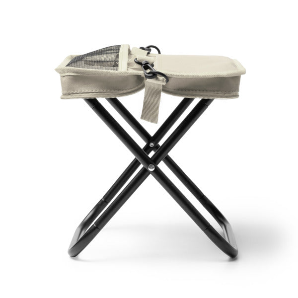 Stamina TROTY 600D RPET folding chair in beige - promotional merchandise printed with your company logo