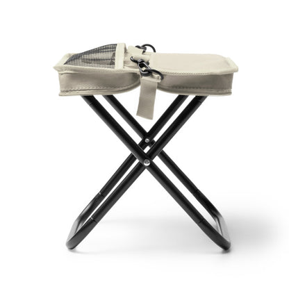 Stamina TROTY 600D RPET folding chair in beige - promotional merchandise printed with your company logo