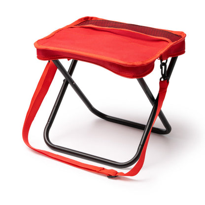 Stamina TROTY 600D RPET folding chair in black - promotional merchandise printed with your company logo