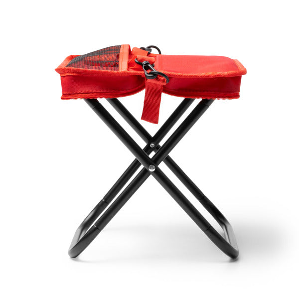 Stamina TROTY 600D RPET folding chair in red - promotional merchandise printed with your company logo