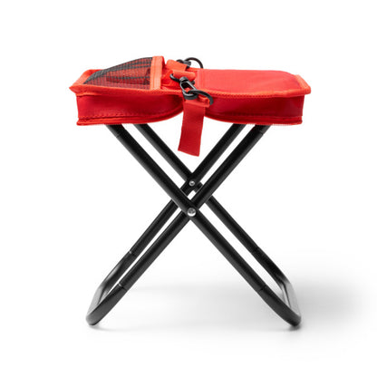 Stamina TROTY 600D RPET folding chair in red - promotional merchandise printed with your company logo