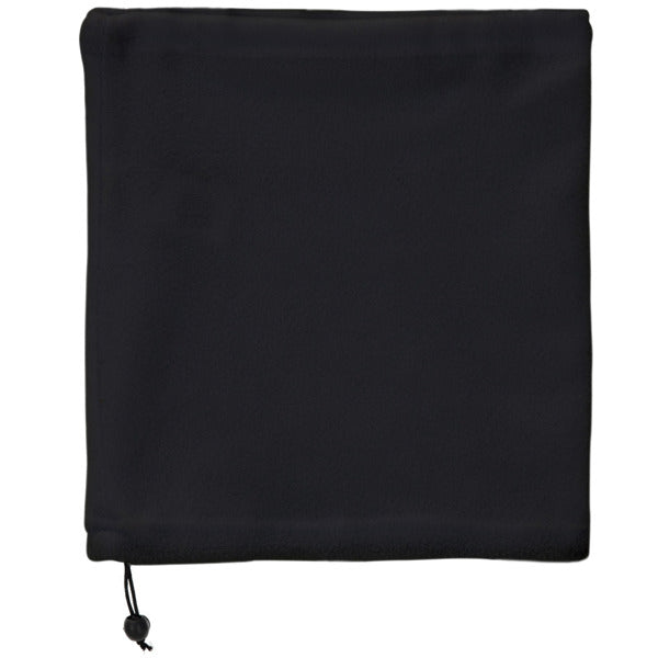 Stamina NUKKA Polyester fleece neck warmer in black - promotional merchandise printed with your company logo