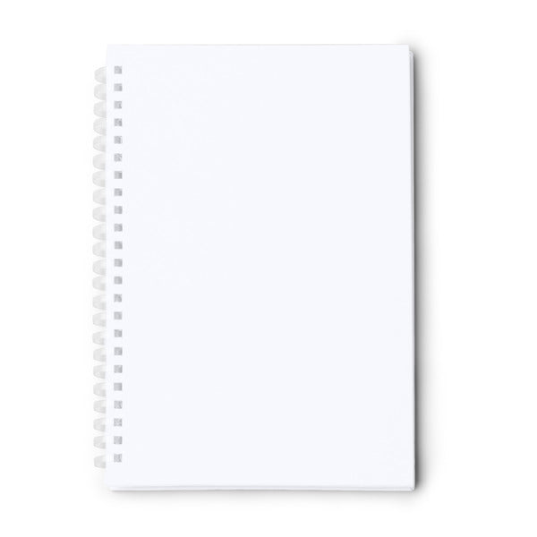 Stamina MISTROL RPET notebook A5 in white - promotional merchandise printed with your company logo