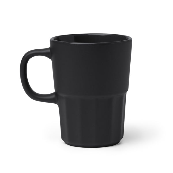 Stamina LUNGER Ceramic mug 450 ml in black - promotional merchandise printed with your company logo