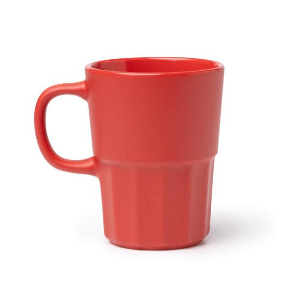 Stamina LUNGER Ceramic mug 450 ml in red - promotional merchandise printed with your company logo