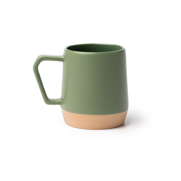 Stamina TIDAK Ceramic mug 320 ml in sage green - promotional merchandise printed with your company logo