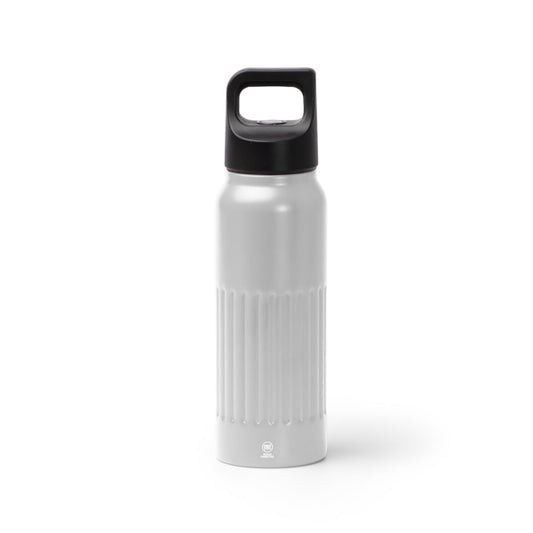 Stamina MORONI Recycled stainless steel thermal bottle in white - promotional merchandise printed with your company logo