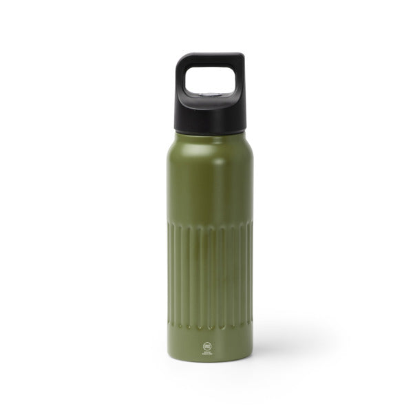 Stamina MORONI Recycled stainless steel thermal bottle in dark green - promotional merchandise printed with your company logo
