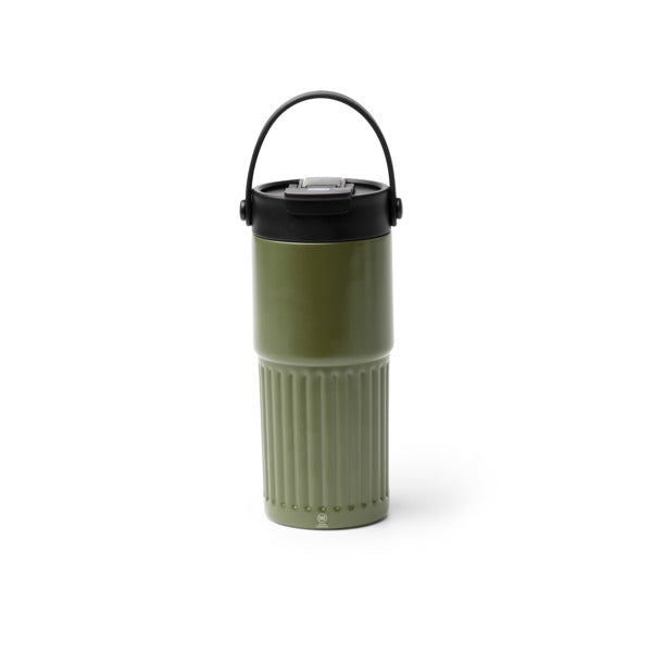 Stamina TUMBAT Recycled stainless steel thermal cup 600 ml in dark green - promotional merchandise printed with your company