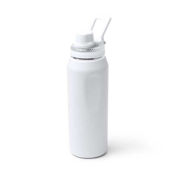 Stamina GERALD Recycled stainless steel thermal bottle in white - promotional merchandise printed with your company logo