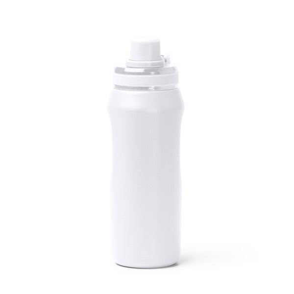 Stamina GERALD Recycled stainless steel thermal bottle in white - promotional merchandise printed with your company logo