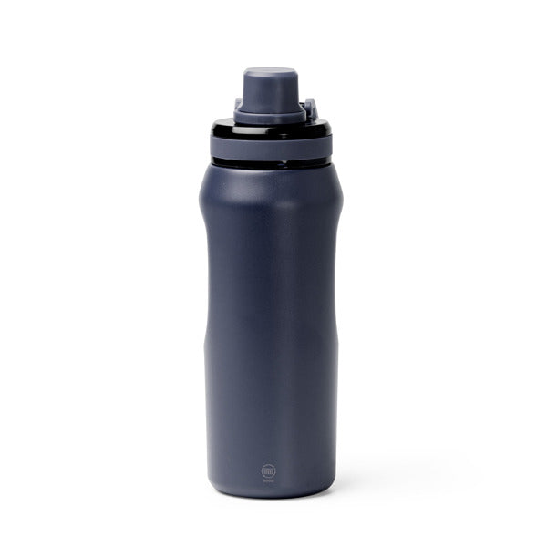 Stamina GERALD Recycled stainless steel thermal bottle in navy blue - promotional merchandise printed with your company logo