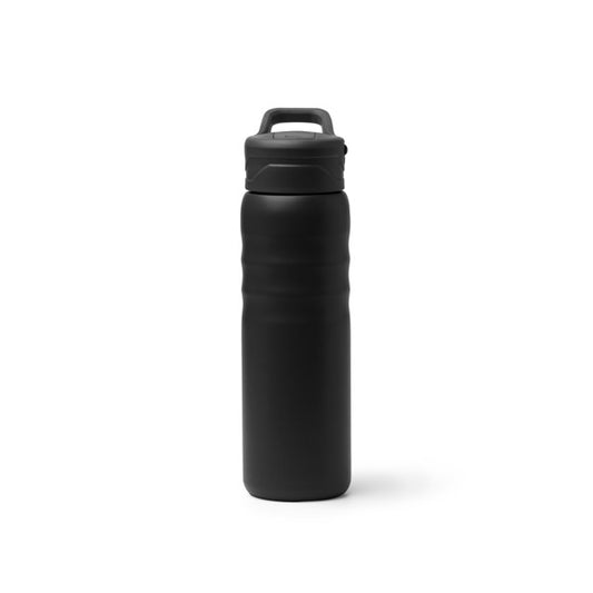 Stamina TUXLEY Recycled stainless steel thermal bottle in black - promotional merchandise printed with your company logo
