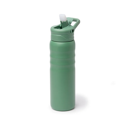 Stamina TUXLEY Recycled stainless steel thermal bottle in black - promotional merchandise printed with your company logo