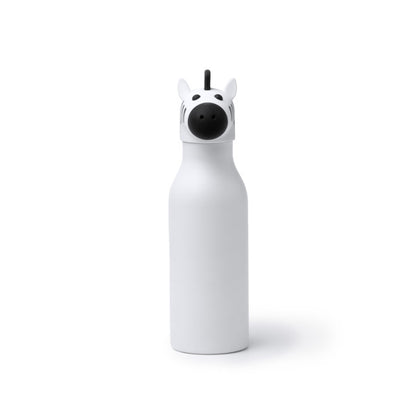 Stamina FLYN Stainless steel and PP thermal bottle 450 ml in white - promotional merchandise printed with your company logo