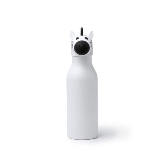 Stamina FLYN Stainless steel and PP thermal bottle 450 ml in white - promotional merchandise printed with your company logo