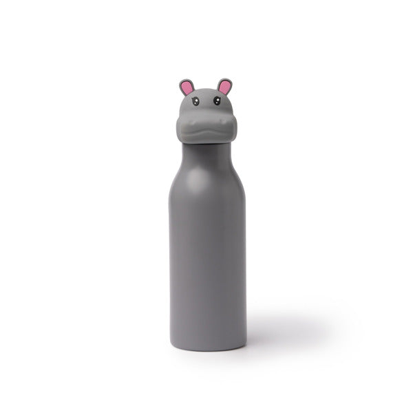 Stamina FLYN Stainless steel and PP thermal bottle 450 ml in grey - promotional merchandise printed with your company logo