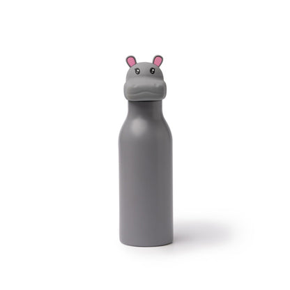 Stamina FLYN Stainless steel and PP thermal bottle 450 ml in grey - promotional merchandise printed with your company logo
