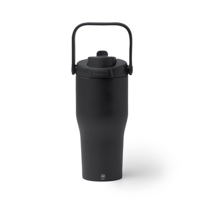 Stamina MAPET Stainless steel and PP thermal bottle 550 ml in black - promotional merchandise printed with your company logo