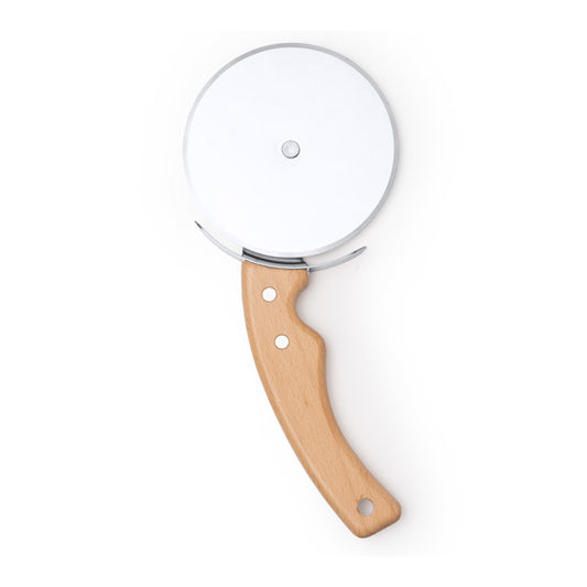 Stamina ZANETI Stainless steel and wood kitchen accessory in beige - promotional merchandise printed with your company logo