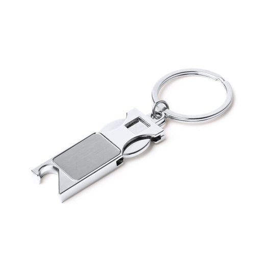 Stamina LIBOK Metal keyring in silver - promotional merchandise printed with your company logo