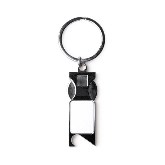 Stamina LIBOK Metal keyring in silver - promotional merchandise printed with your company logo