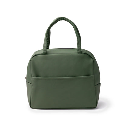Stamina SELFOS PU leather cooler bag in dark green - promotional merchandise printed with your company logo